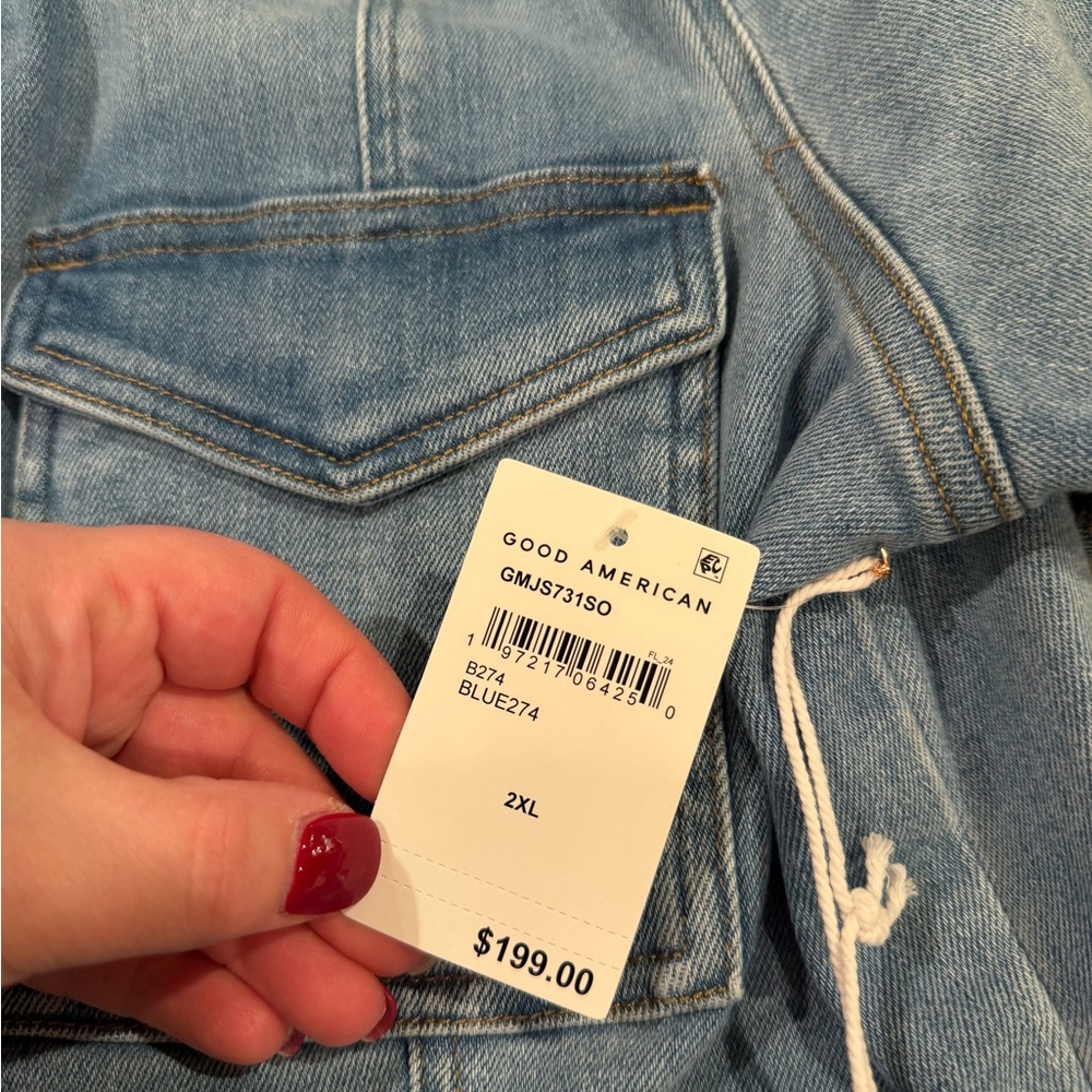Good American Fit for Success Women's Denim Jumpsuit - Picture 4 of 9